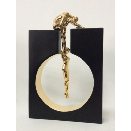 造型人物擺飾-亮金+金箔(黑色) y15531立體雕塑.擺飾 立體擺飾系列-動物、人物系列